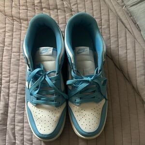 Nike Blue and White Dunks